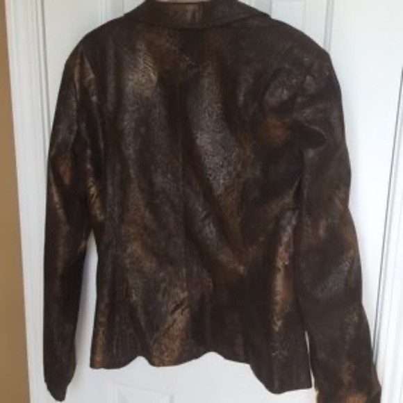Veste En Cuir Et Daim Vert Bamboo Traders - Femme Taille S - Doublée NEUF